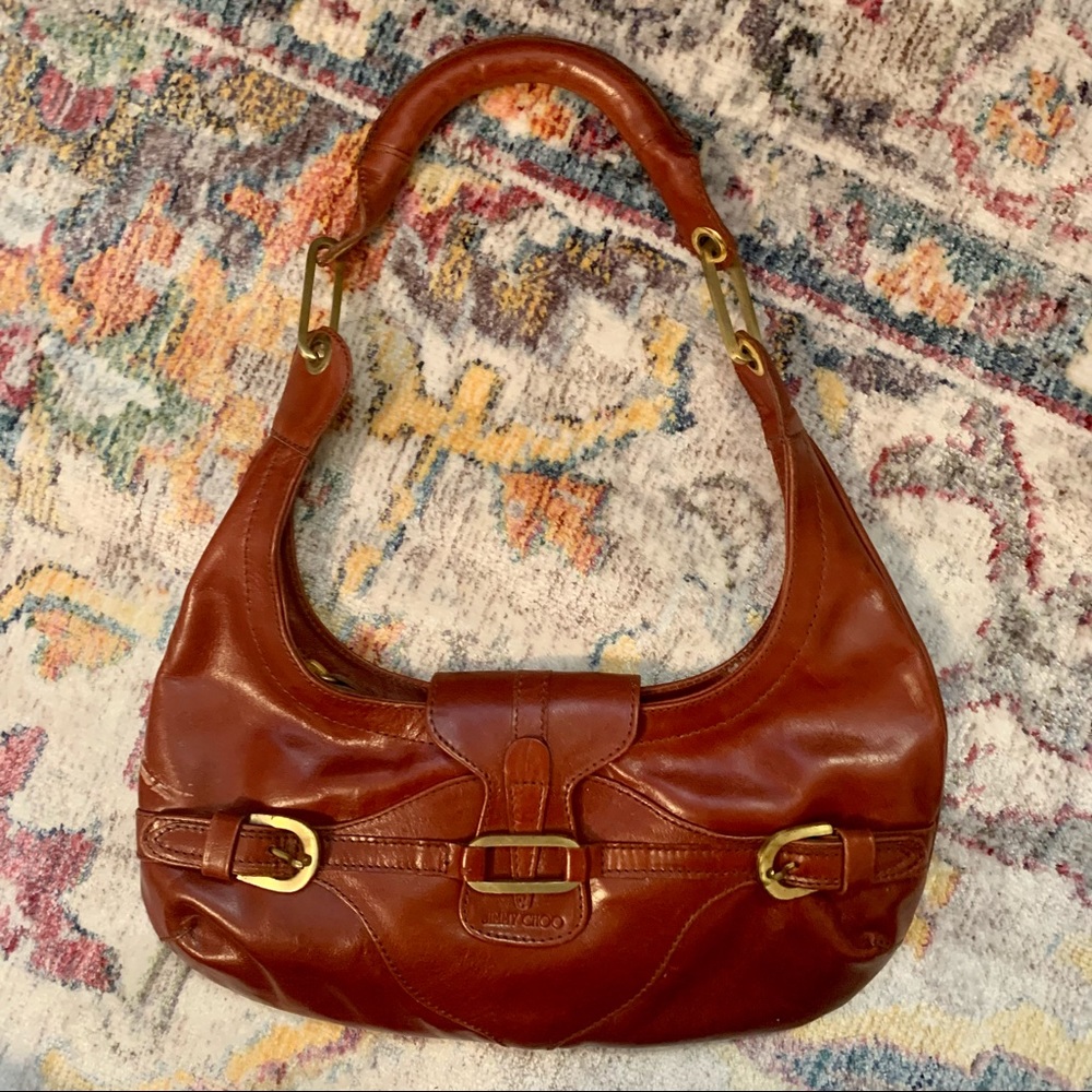 90s Jimmy Choo Red leather bag